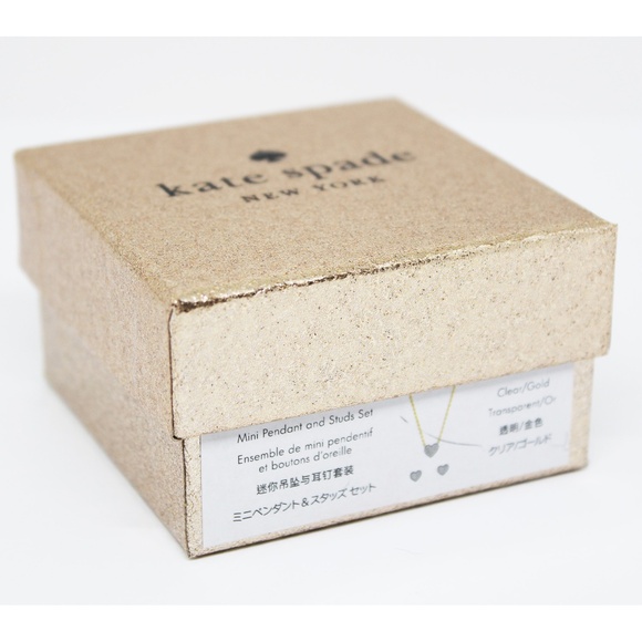 NWT Kate Spade dainty hearts earrings and necklace boxed set - Picture 3 of 4